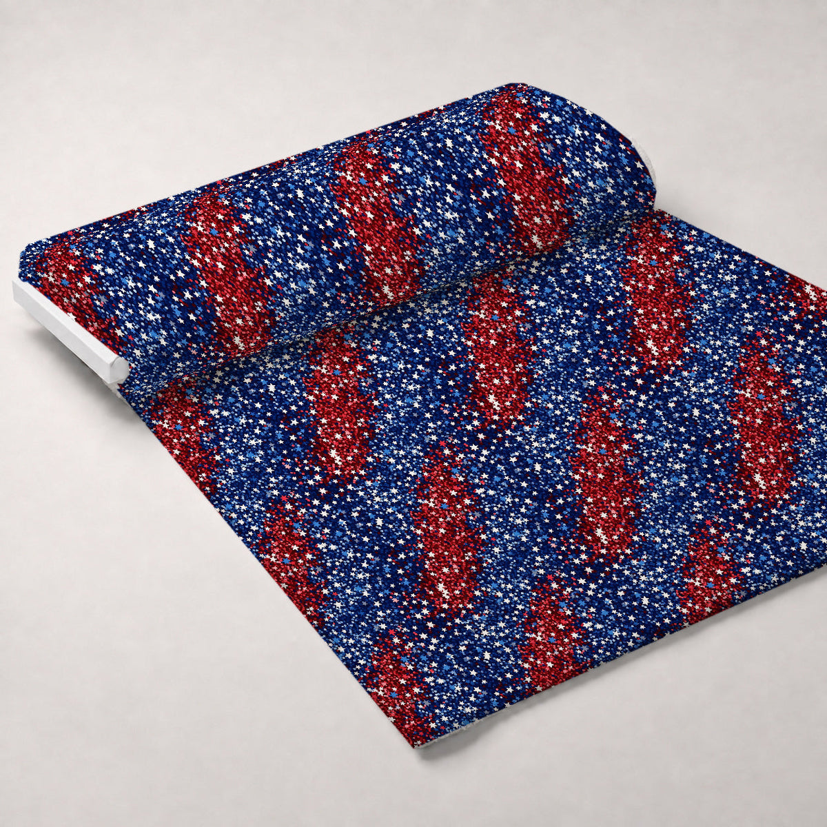 Star Spangled Confetti Pattern 7 Fleece Fabric — fleece fabric unrolled bolt preview (mv-fleece-v1:bolt)