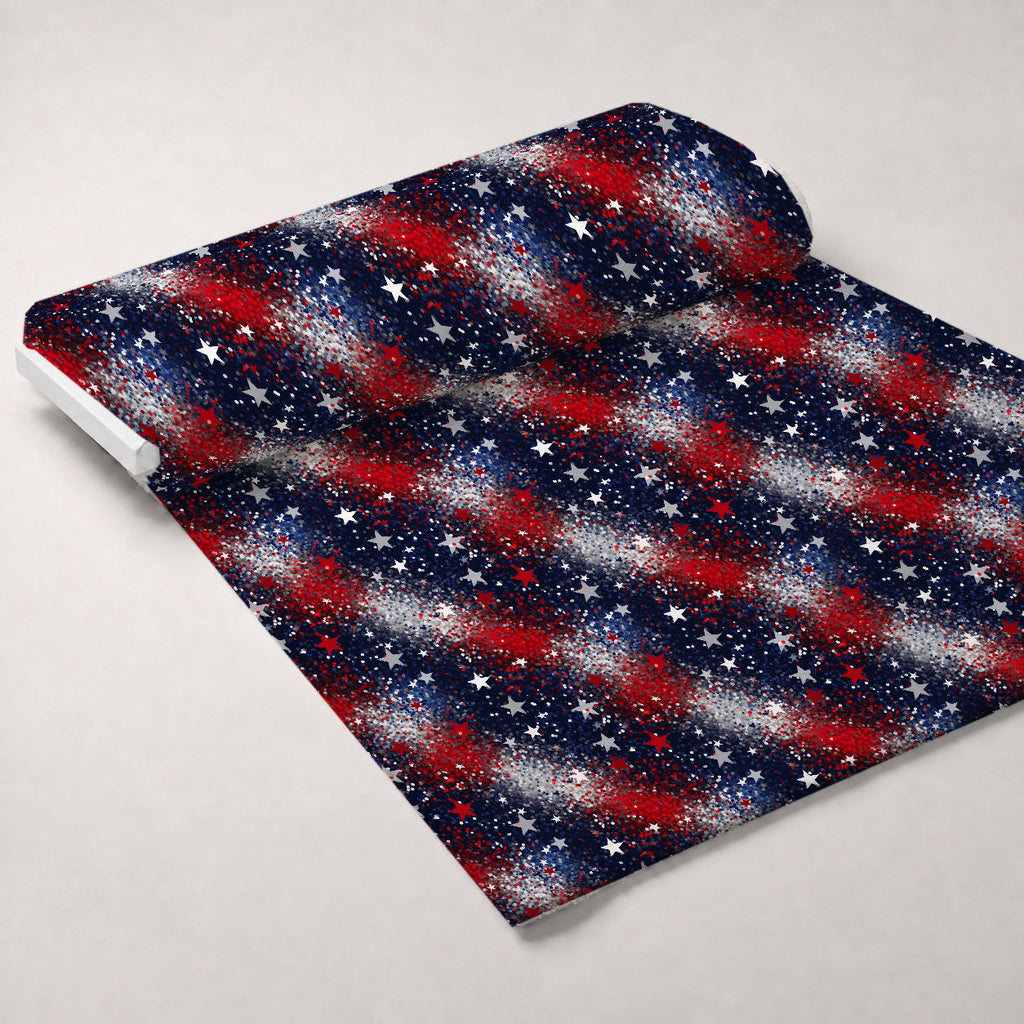 Star Spangled Confetti Pattern 8 Fleece Fabric — fleece fabric unrolled bolt preview (mv-fleece-v1:bolt)