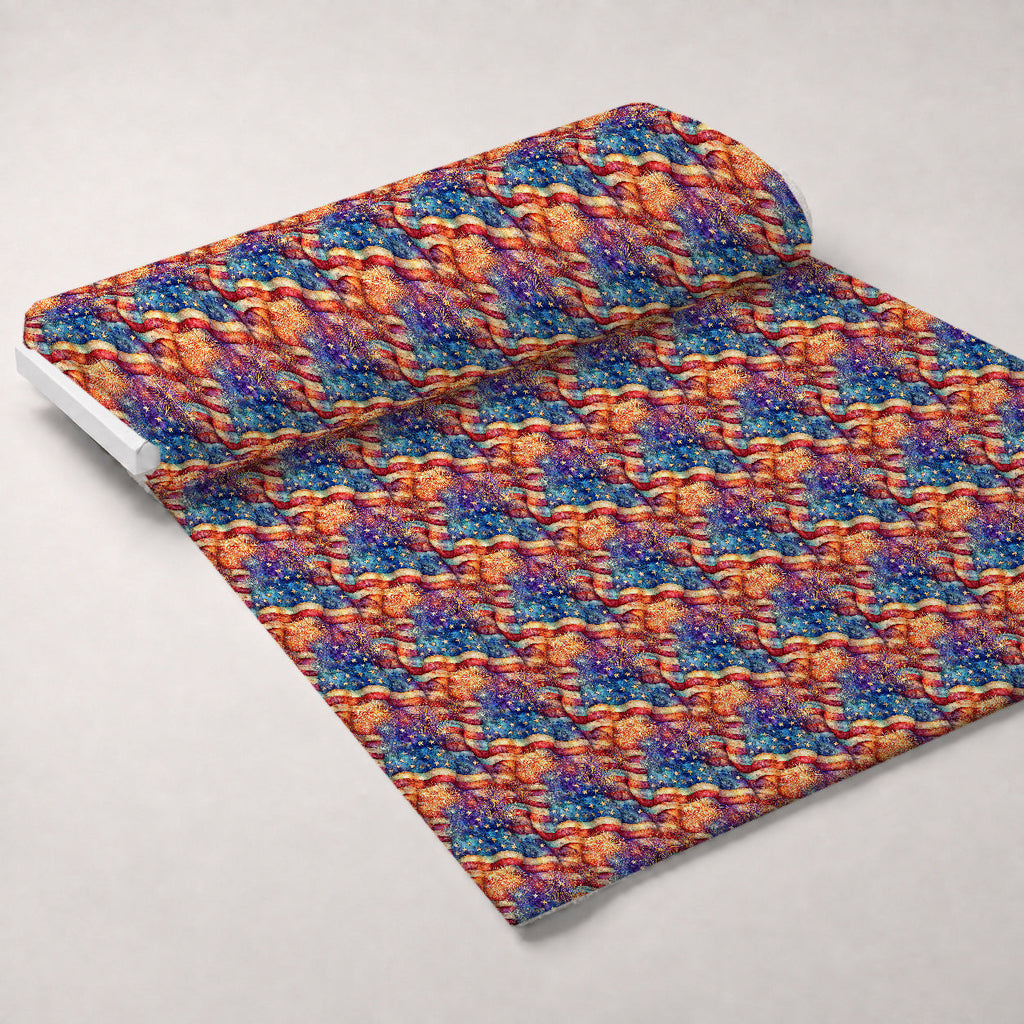 Star-Spangled Skies Pattern 2 Fleece Fabric — fleece fabric unrolled bolt preview (mv-fleece-v1:bolt)
