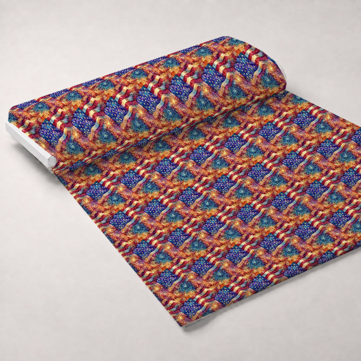 Star-Spangled Skies Pattern 3 Fleece Fabric — fleece fabric unrolled bolt preview (mv-fleece-v1:bolt)