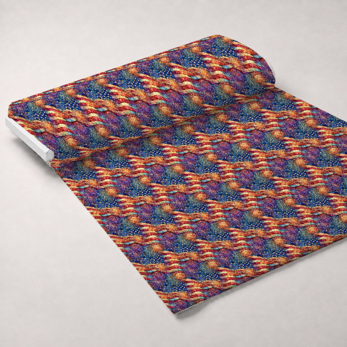 Star-Spangled Skies Pattern 4 Fleece Fabric — fleece fabric unrolled bolt preview (mv-fleece-v1:bolt)