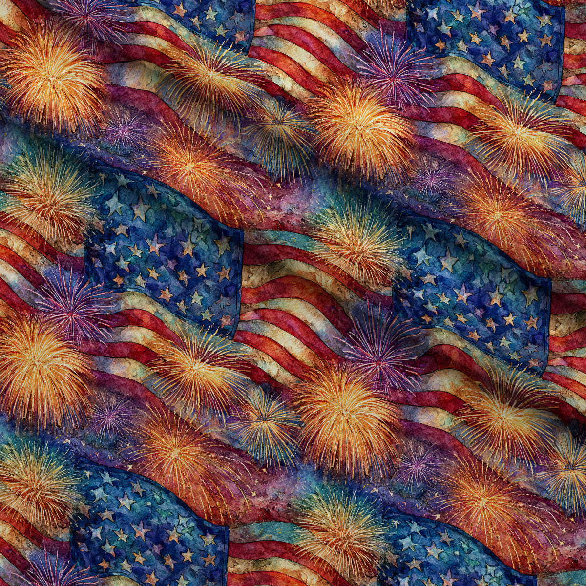 Star-Spangled Skies Pattern 6 Fleece Fabric — fleece fabric folded close-up preview (mv-fleece-v1:lying)
