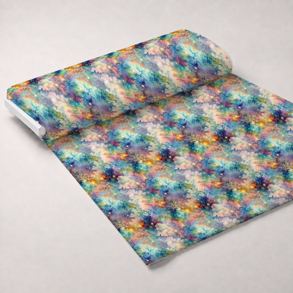 Stardust Nebula Pattern 1 Fleece Fabric — fleece fabric unrolled bolt preview (mv-fleece-v1:bolt)