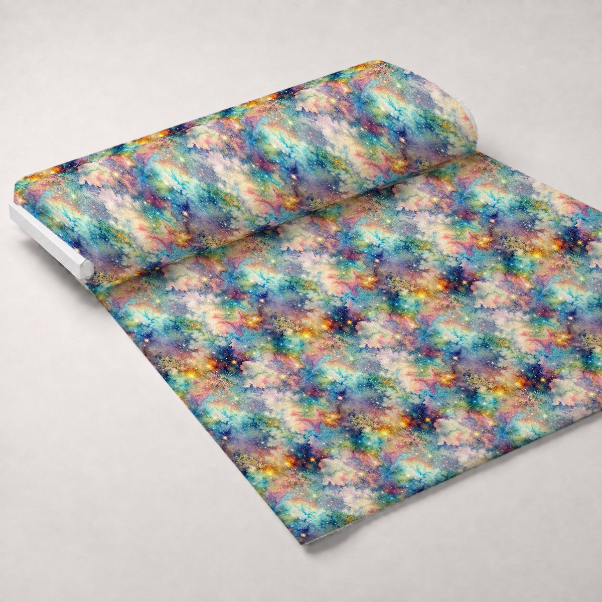 Stardust Nebula Pattern 1 Fleece Fabric — fleece fabric unrolled bolt preview (mv-fleece-v1:bolt)