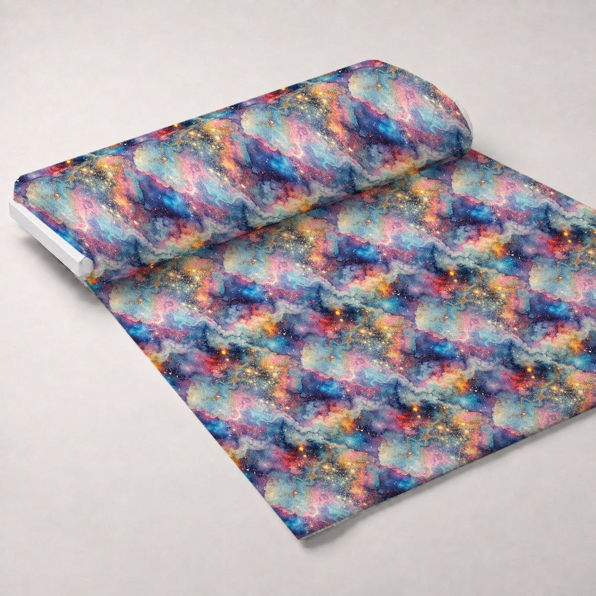 Stardust Nebula Pattern 2 Fleece Fabric — fleece fabric unrolled bolt preview (mv-fleece-v1:bolt)