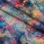 Stardust Nebula Pattern 2 Fleece Fabric — fleece fabric folded close-up preview (mv-fleece-v1:lying)