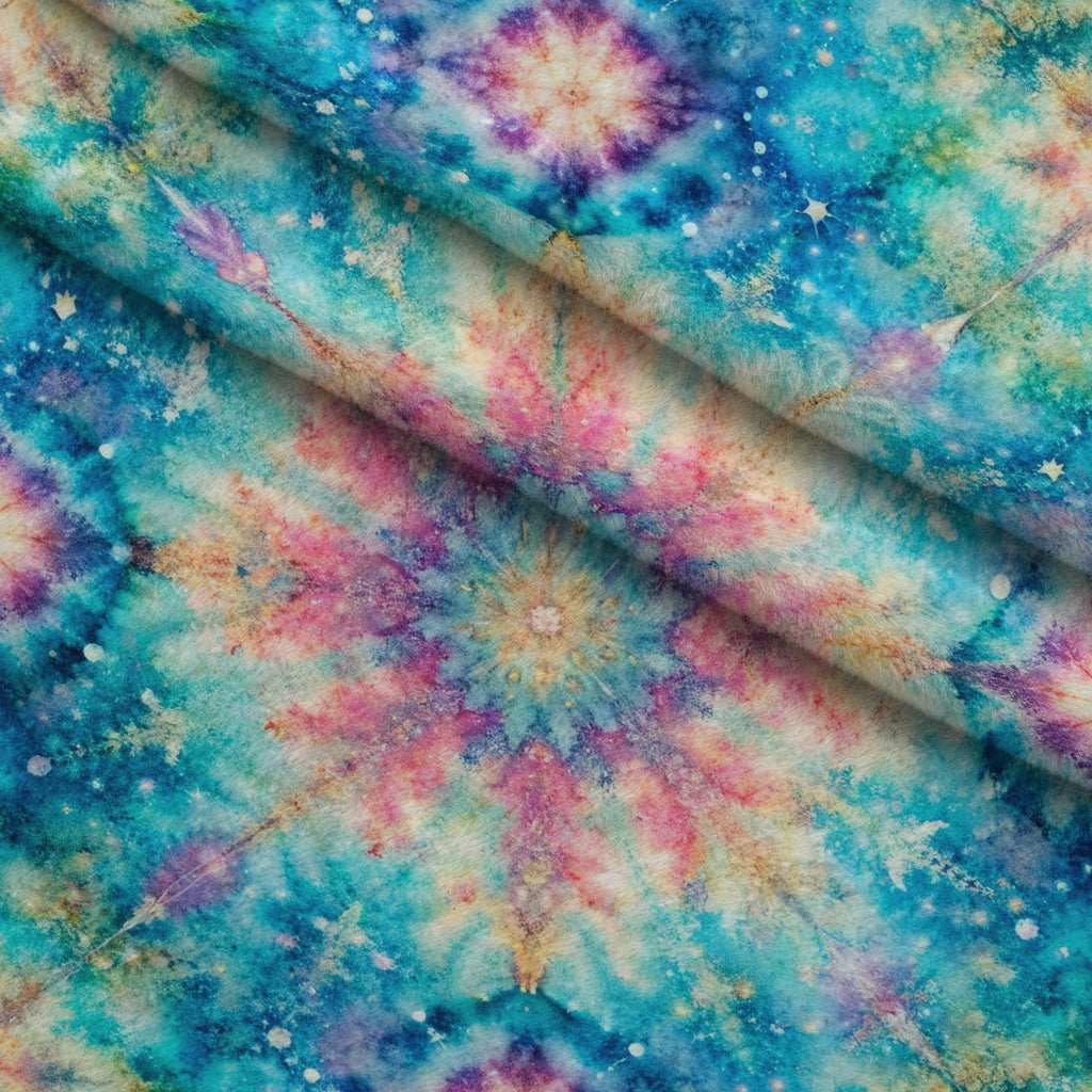 Stardust Nebula Pattern 4 Fleece Fabric — fleece fabric folded close-up preview (mv-fleece-v1:lying)