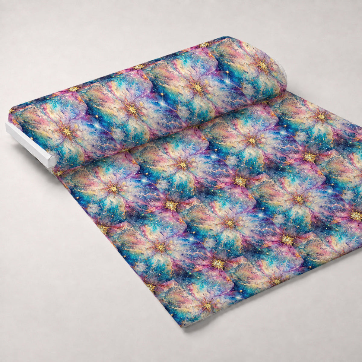 Stardust Nebula Pattern 5 Fleece Fabric — fleece fabric unrolled bolt preview (mv-fleece-v1:bolt)