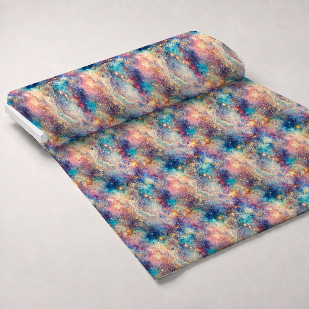 Stardust Nebula Pattern 6 Fleece Fabric — fleece fabric unrolled bolt preview (mv-fleece-v1:bolt)