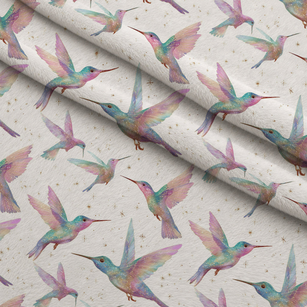 Stardust Wings Pattern 1 Fleece Fabric — fleece fabric folded close-up preview (mv-fleece-v1:lying)