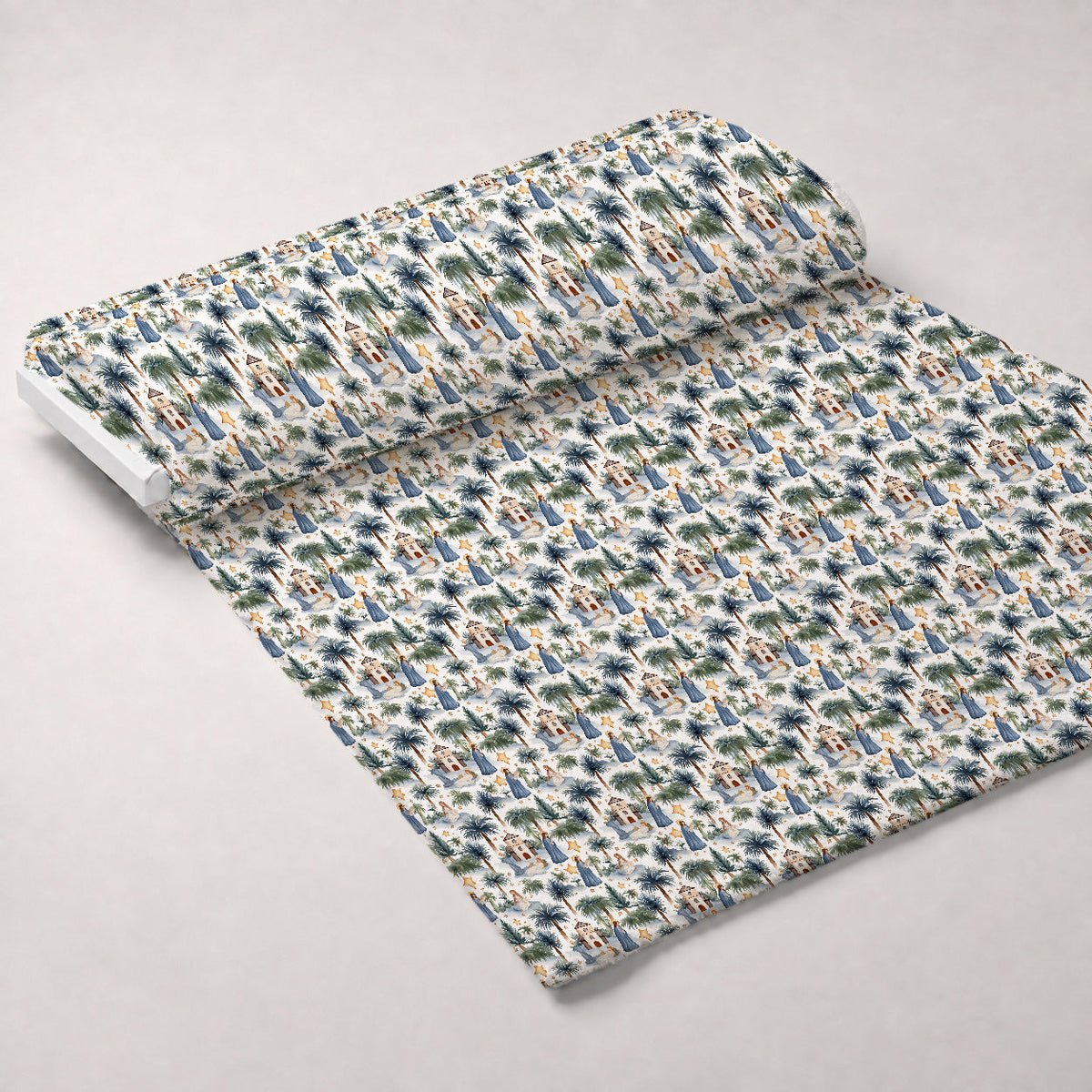 Starlit Manger Pattern 1 Fleece Fabric — fleece fabric unrolled bolt preview (mv-fleece-v1:bolt)