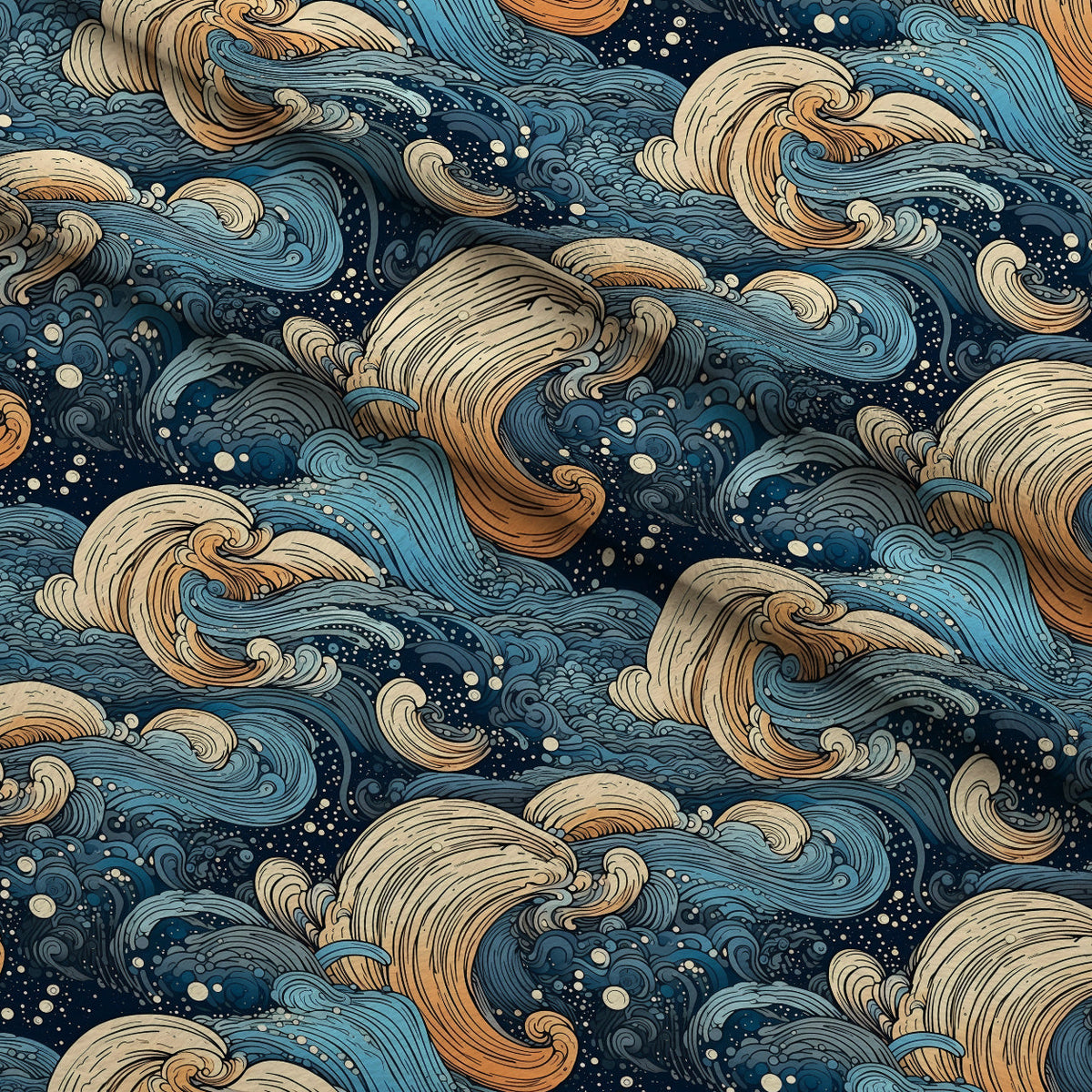 Starlit Swirls Pattern 8 Fleece Fabric — fleece fabric folded close-up preview (mv-fleece-v1:lying)