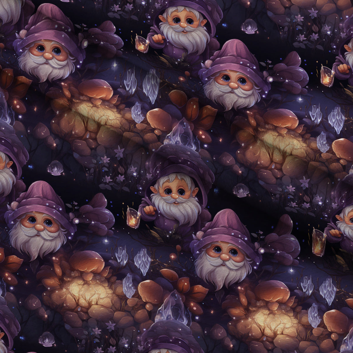 Starlit Wanderers Pattern 1 Fleece Fabric — fleece fabric folded close-up preview (mv-fleece-v1:lying)