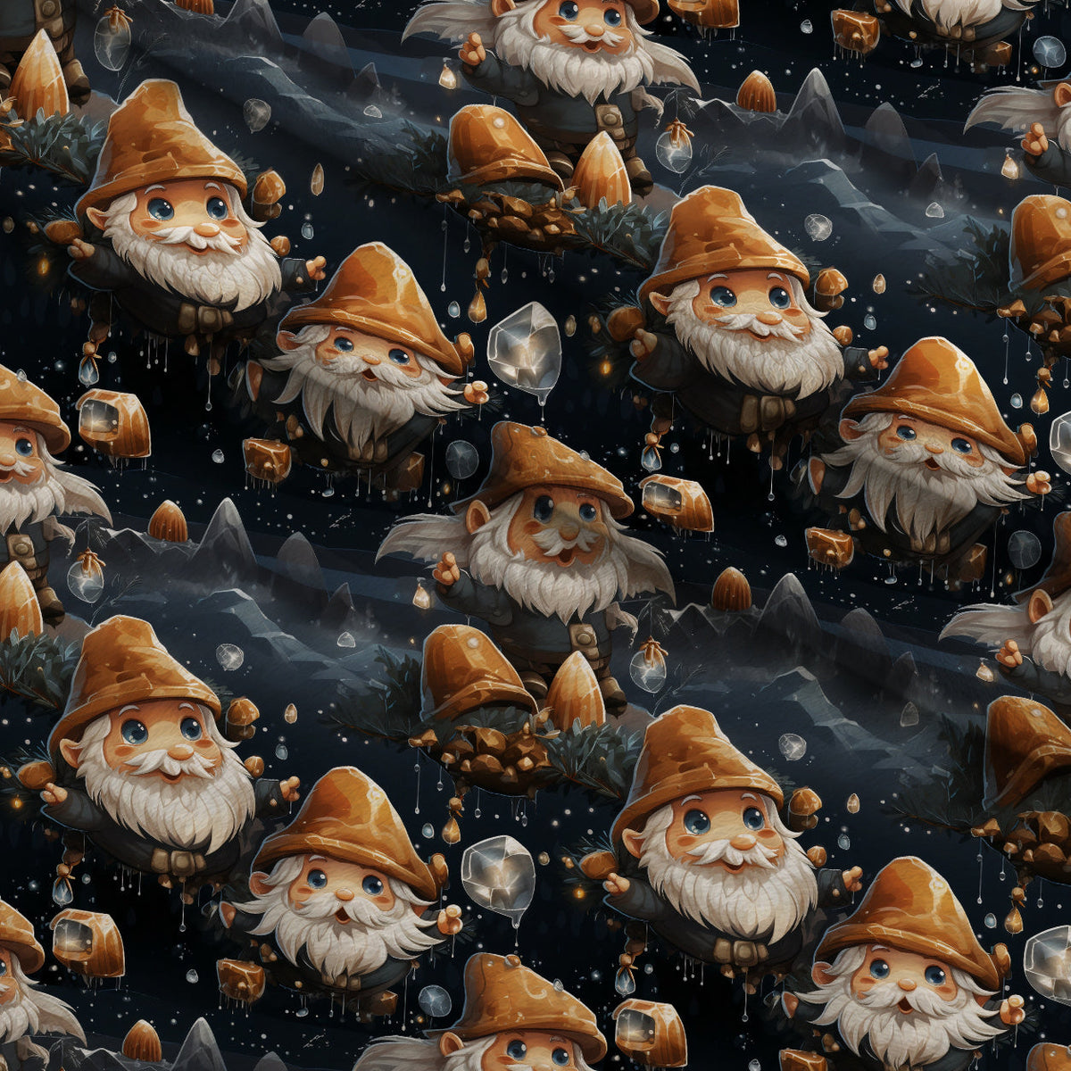 Starlit Wanderers Pattern 10 Fleece Fabric — fleece fabric folded close-up preview (mv-fleece-v1:lying)