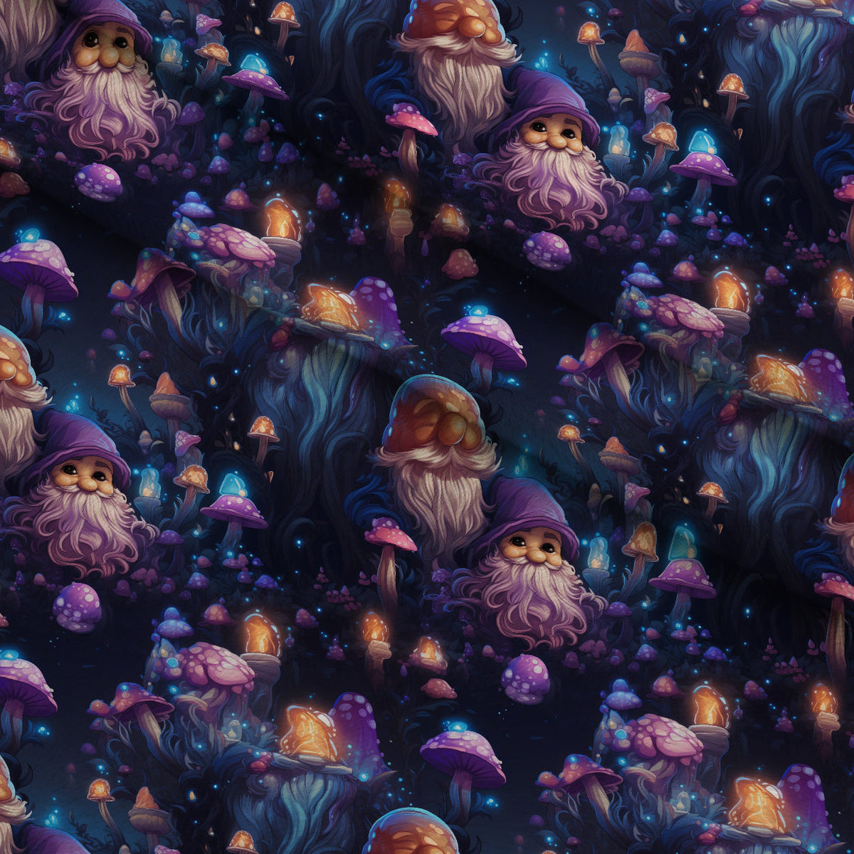 Starlit Wanderers Pattern 4 Fleece Fabric — fleece fabric folded close-up preview (mv-fleece-v1:lying)