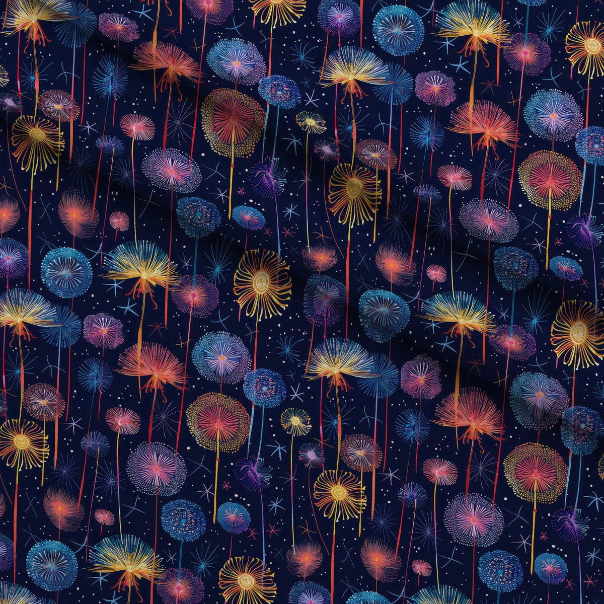 Starlit Wishes Pattern 10 Fleece Fabric — fleece fabric folded close-up preview (mv-fleece-v1:lying)