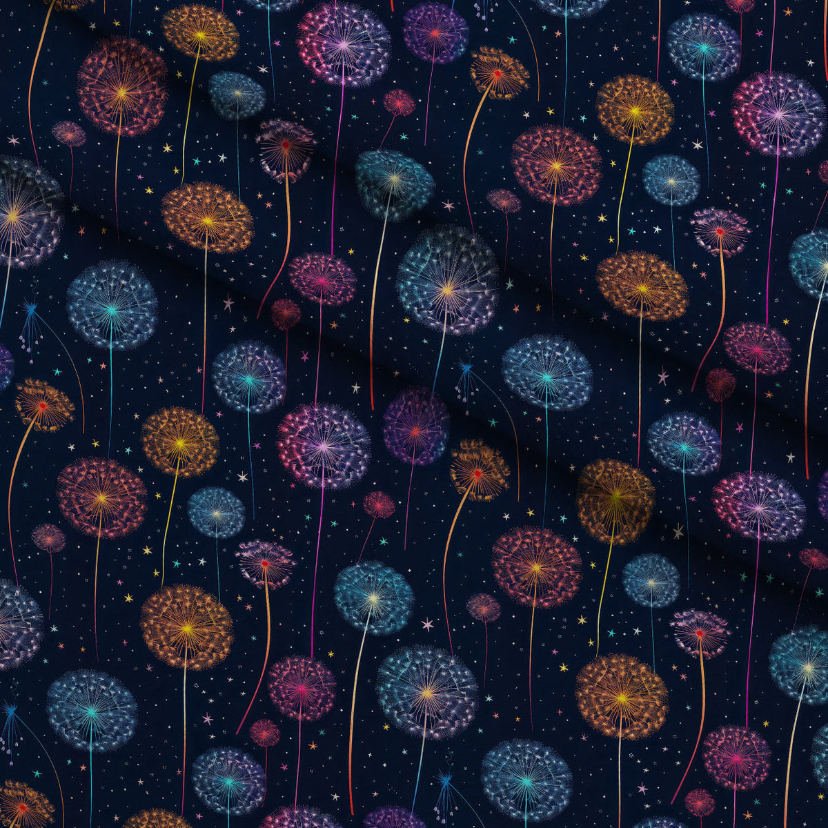 Starlit Wishes Pattern 12 Fleece Fabric — fleece fabric folded close-up preview (mv-fleece-v1:lying)