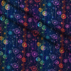 Starlit Wishes Pattern 3 Fleece Fabric — fleece fabric folded close-up preview (mv-fleece-v1:lying)