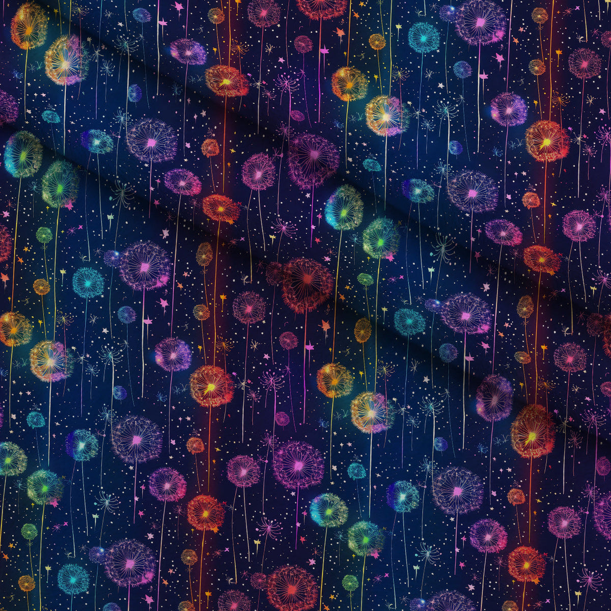 Starlit Wishes Pattern 3 Fleece Fabric — fleece fabric folded close-up preview (mv-fleece-v1:lying)