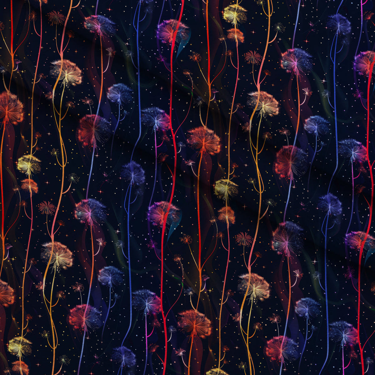 Starlit Wishes Pattern 5 Fleece Fabric — fleece fabric folded close-up preview (mv-fleece-v1:lying)