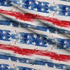 Stars and Stripes Pattern 11 Fleece Fabric — fleece fabric folded close-up preview (mv-fleece-v1:lying)