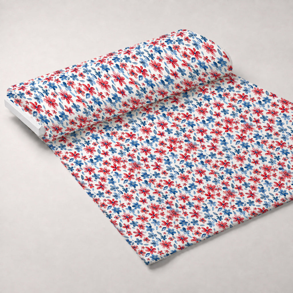 Stars and Stripes Pattern 12 Fleece Fabric — fleece fabric unrolled bolt preview (mv-fleece-v1:bolt)