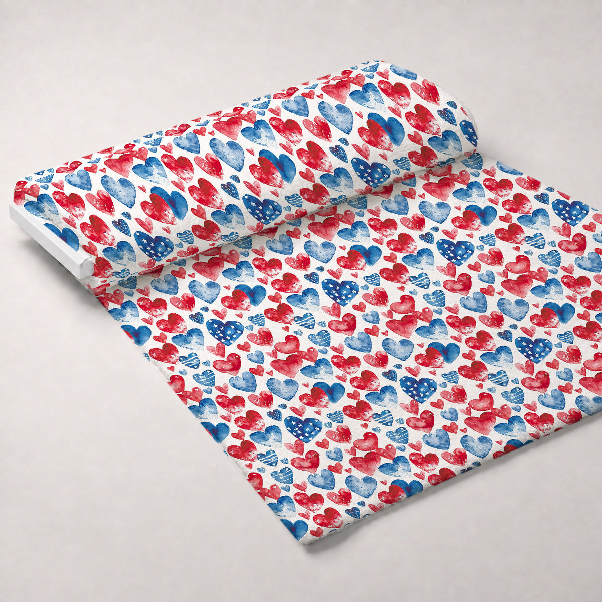 Stars and Stripes Pattern 13 Fleece Fabric — fleece fabric unrolled bolt preview (mv-fleece-v1:bolt)