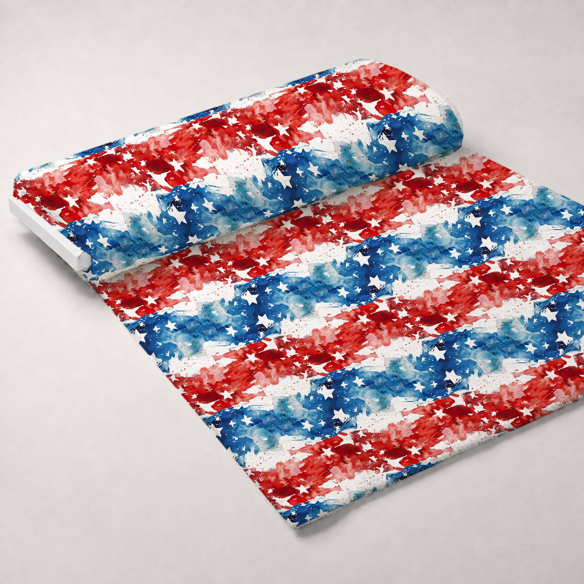 Stars and Stripes Pattern 16 Fleece Fabric — fleece fabric unrolled bolt preview (mv-fleece-v1:bolt)