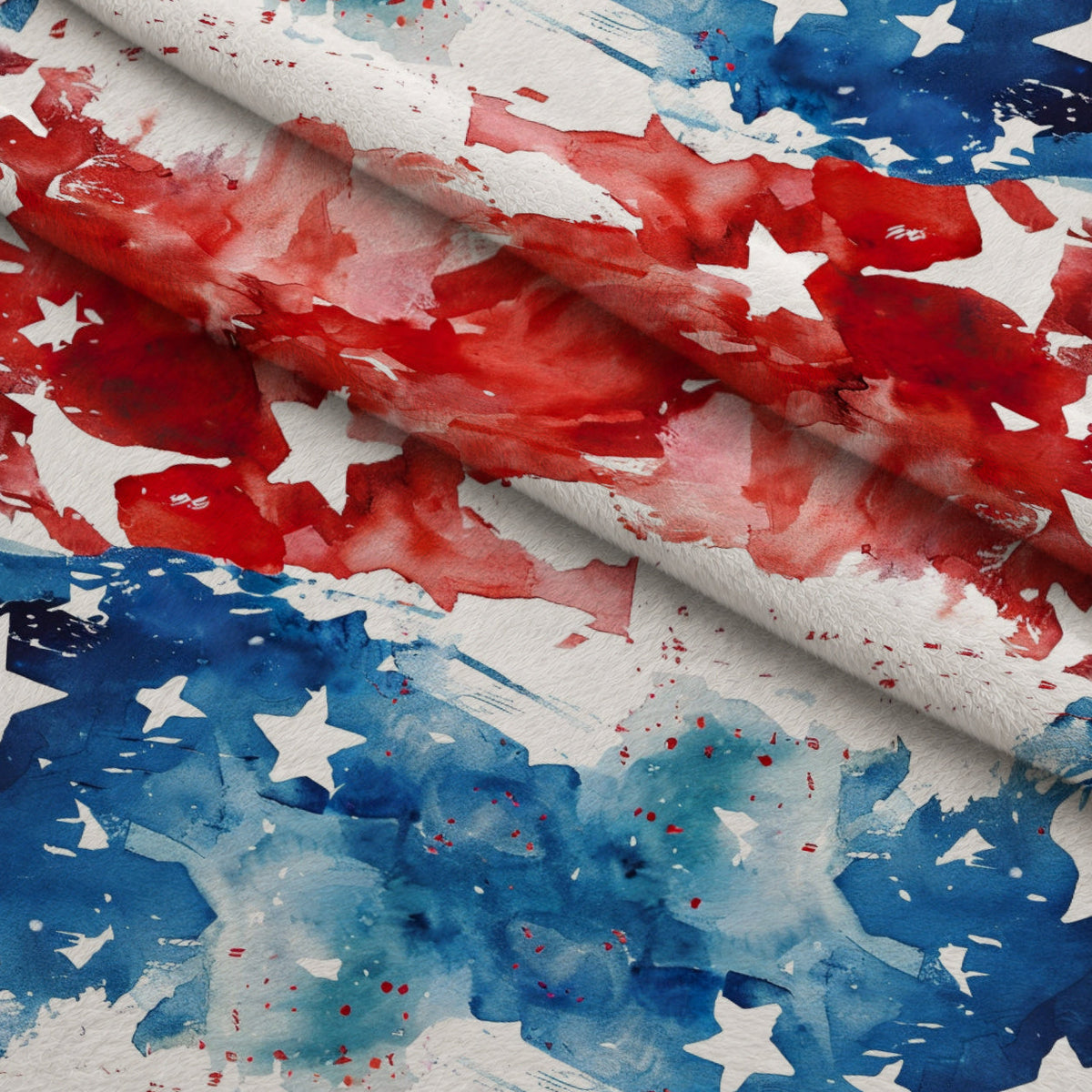 Stars and Stripes Pattern 16 Fleece Fabric — fleece fabric folded close-up preview (mv-fleece-v1:lying)