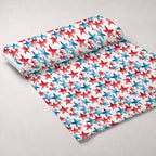 Stars and Stripes Pattern 17 Fleece Fabric — fleece fabric unrolled bolt preview (mv-fleece-v1:bolt)
