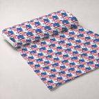 Stars and Stripes Pattern 2 Fleece Fabric — fleece fabric unrolled bolt preview (mv-fleece-v1:bolt)
