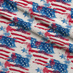 Stars and Stripes Pattern 2 Fleece Fabric — fleece fabric folded close-up preview (mv-fleece-v1:lying)