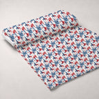 Stars and Stripes Pattern 4 Fleece Fabric — fleece fabric unrolled bolt preview (mv-fleece-v1:bolt)