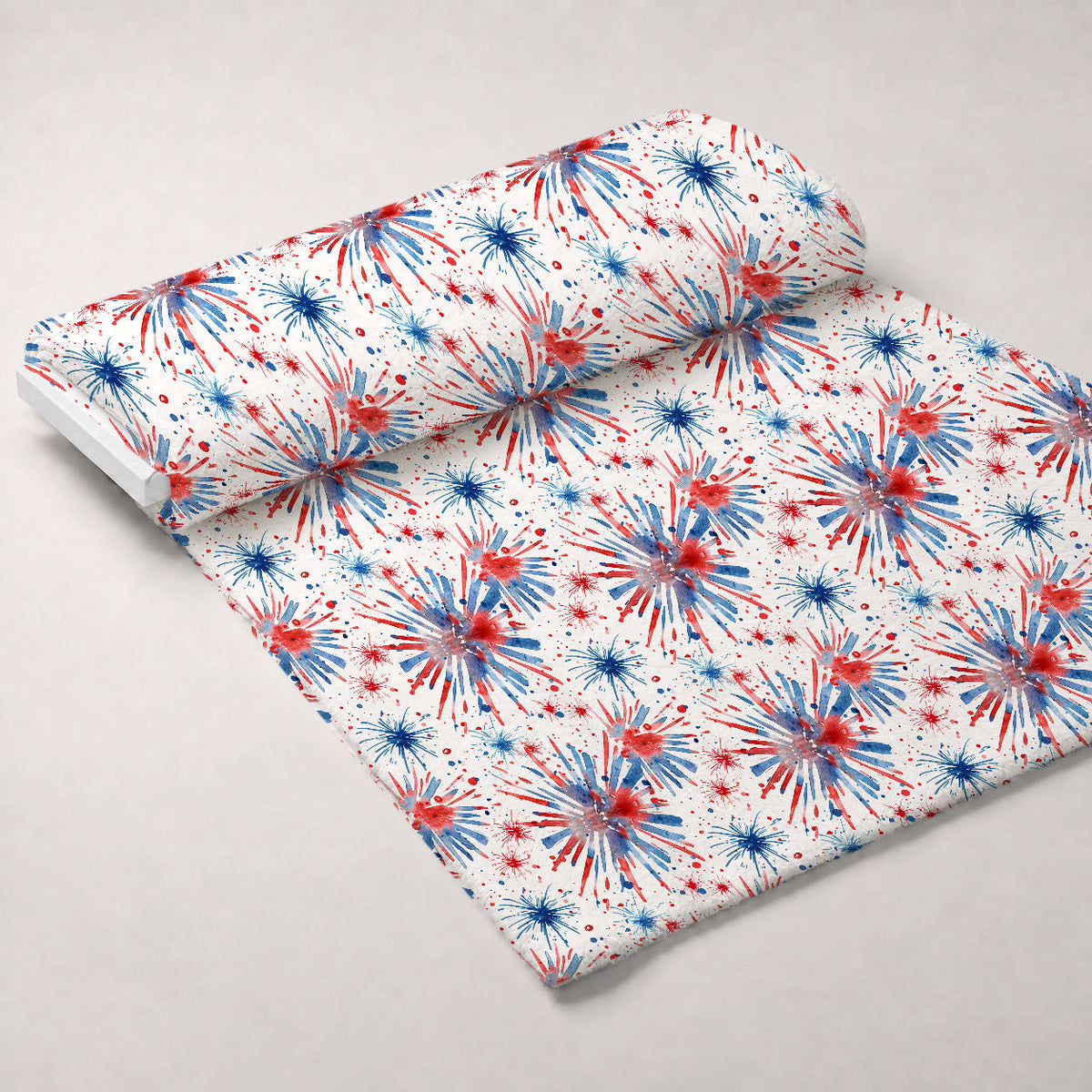 Stars and Stripes Pattern 6 Fleece Fabric — fleece fabric unrolled bolt preview (mv-fleece-v1:bolt)