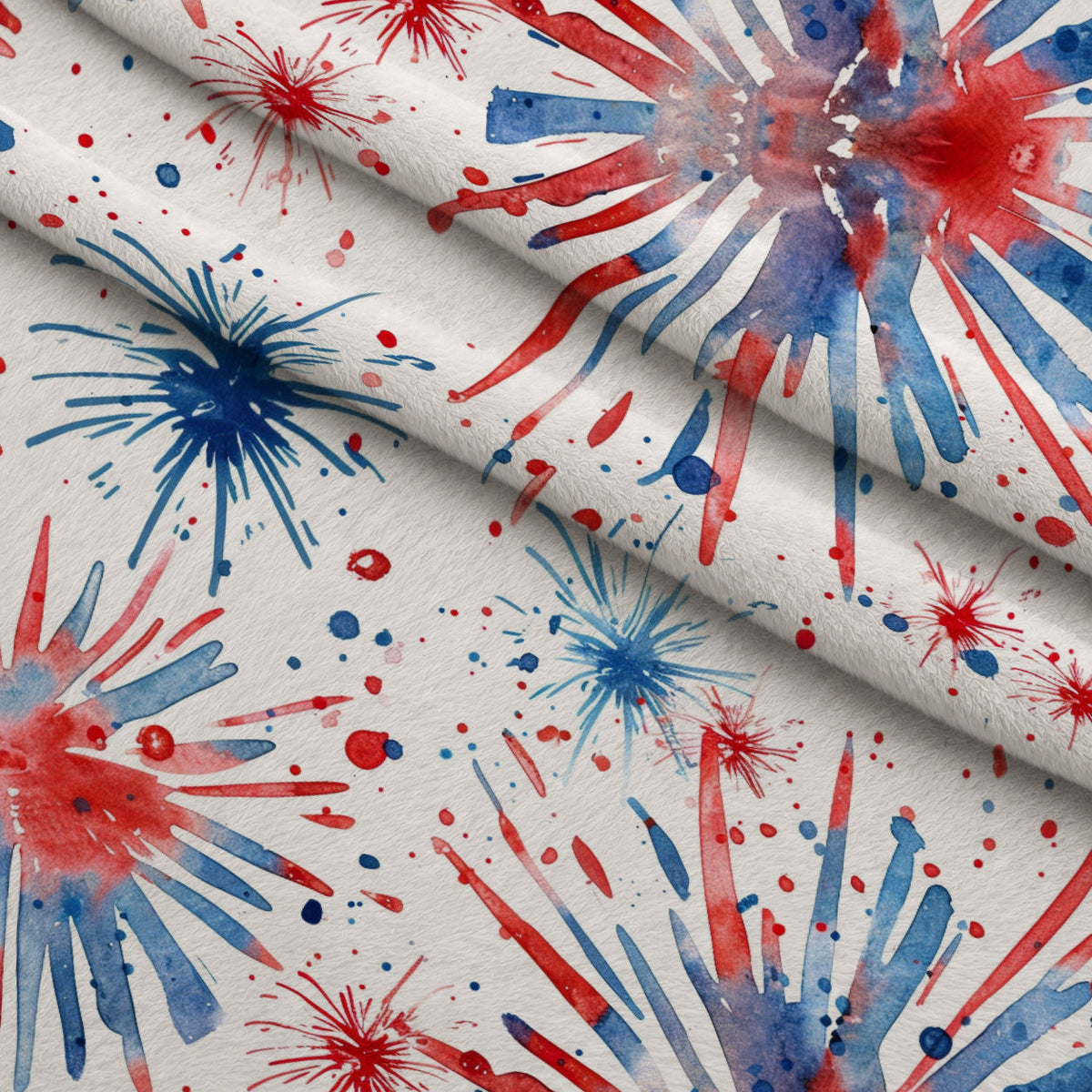 Stars and Stripes Pattern 6 Fleece Fabric — fleece fabric folded close-up preview (mv-fleece-v1:lying)
