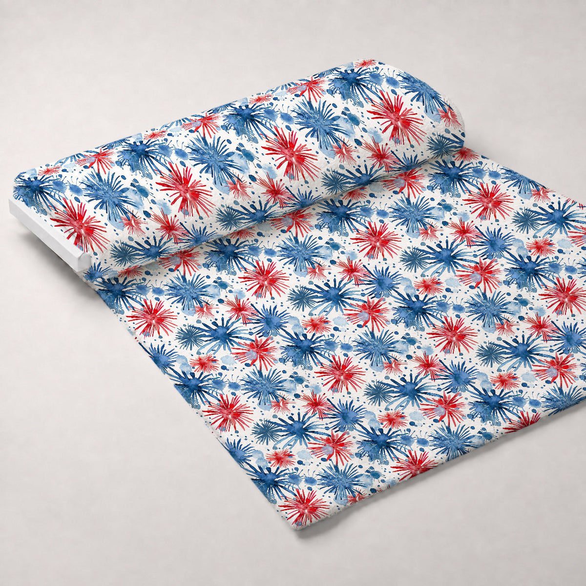 Stars and Stripes Pattern 7 Fleece Fabric — fleece fabric unrolled bolt preview (mv-fleece-v1:bolt)