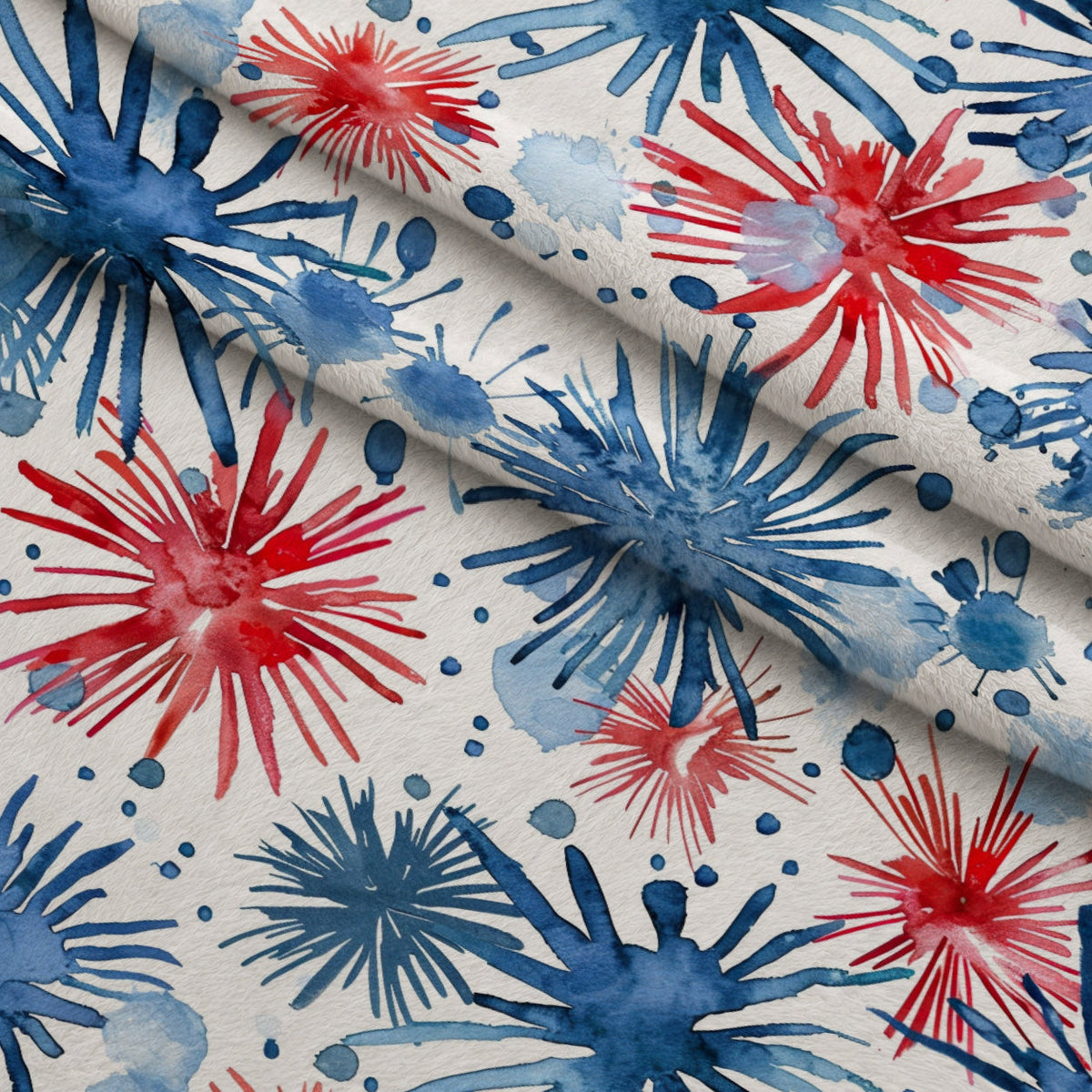 Stars and Stripes Pattern 7 Fleece Fabric — fleece fabric folded close-up preview (mv-fleece-v1:lying)