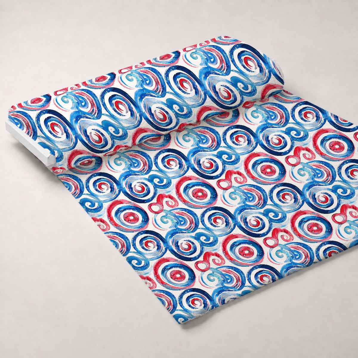Stars and Stripes Pattern 8 Fleece Fabric — fleece fabric unrolled bolt preview (mv-fleece-v1:bolt)