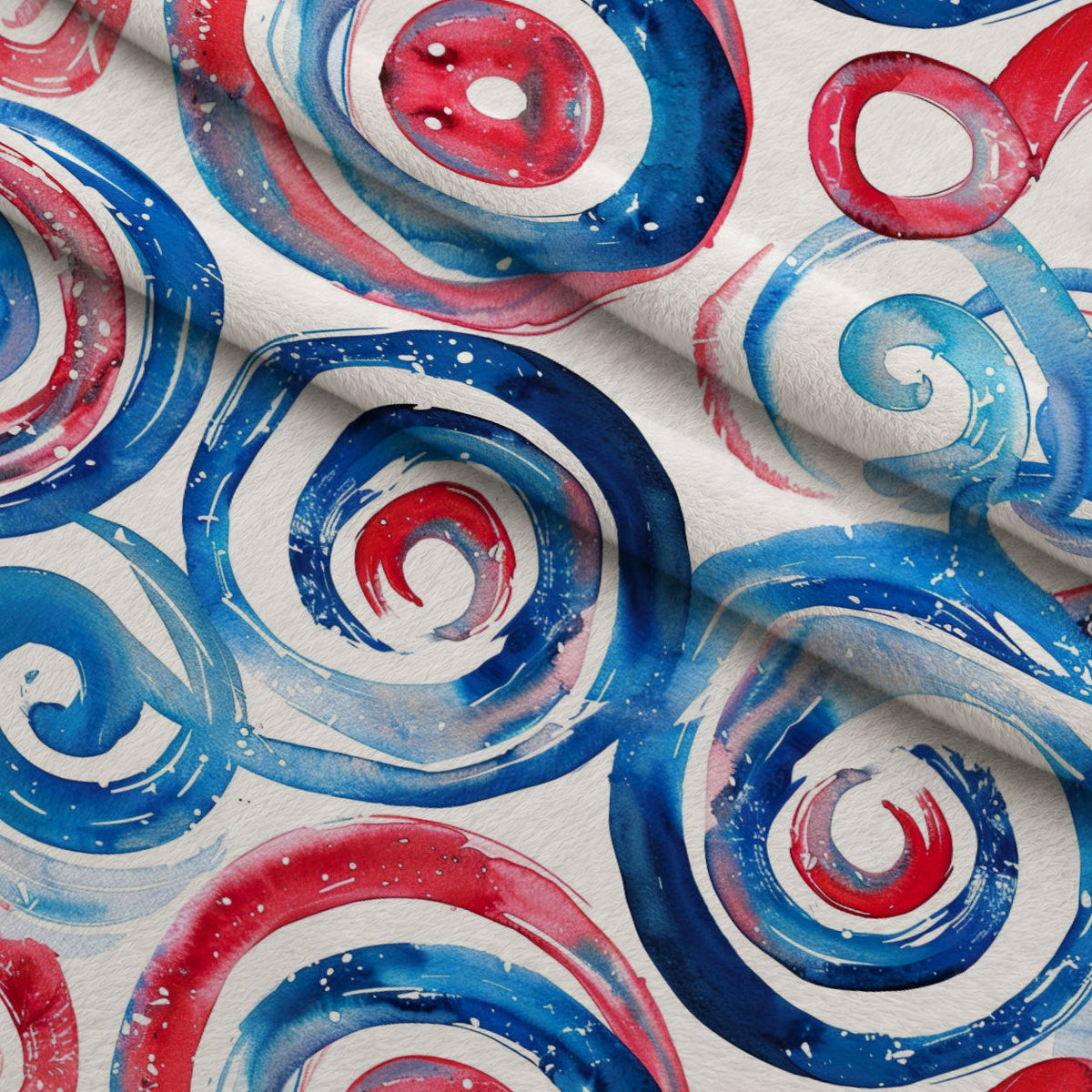 Stars and Stripes Pattern 8 Fleece Fabric — fleece fabric folded close-up preview (mv-fleece-v1:lying)