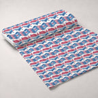 Stars and Stripes Pattern 9 Fleece Fabric — fleece fabric unrolled bolt preview (mv-fleece-v1:bolt)