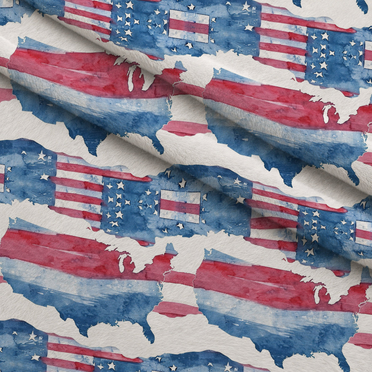 Stars and Stripes Pattern 9 Fleece Fabric — fleece fabric folded close-up preview (mv-fleece-v1:lying)