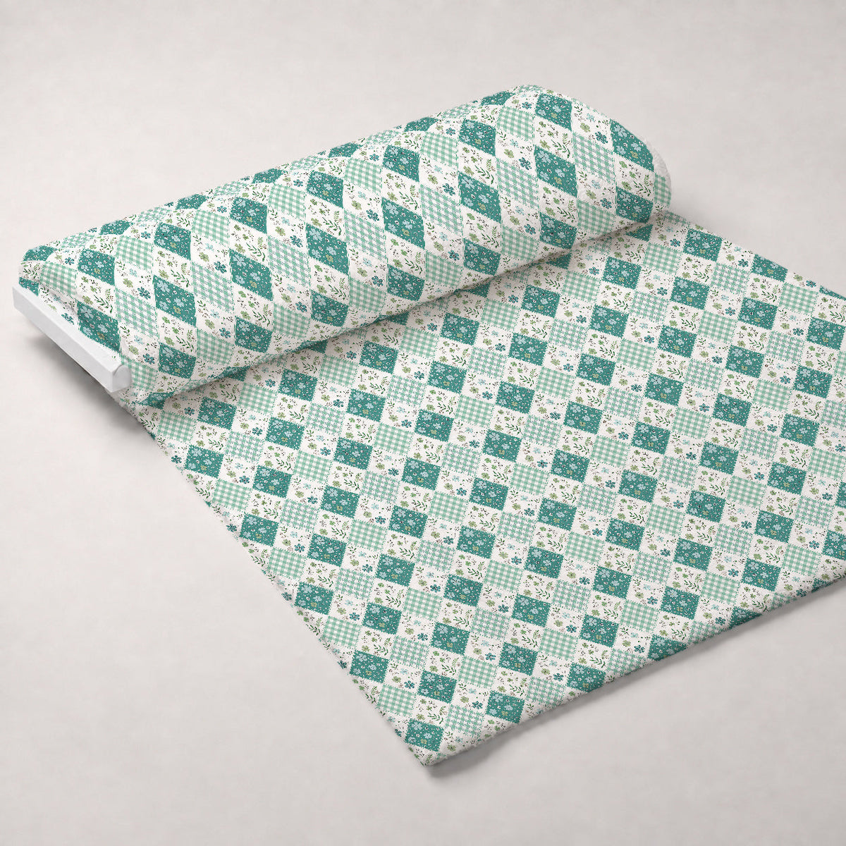 Stitched Meadow Pattern 10 Fleece Fabric — fleece fabric unrolled bolt preview (mv-fleece-v1:bolt)