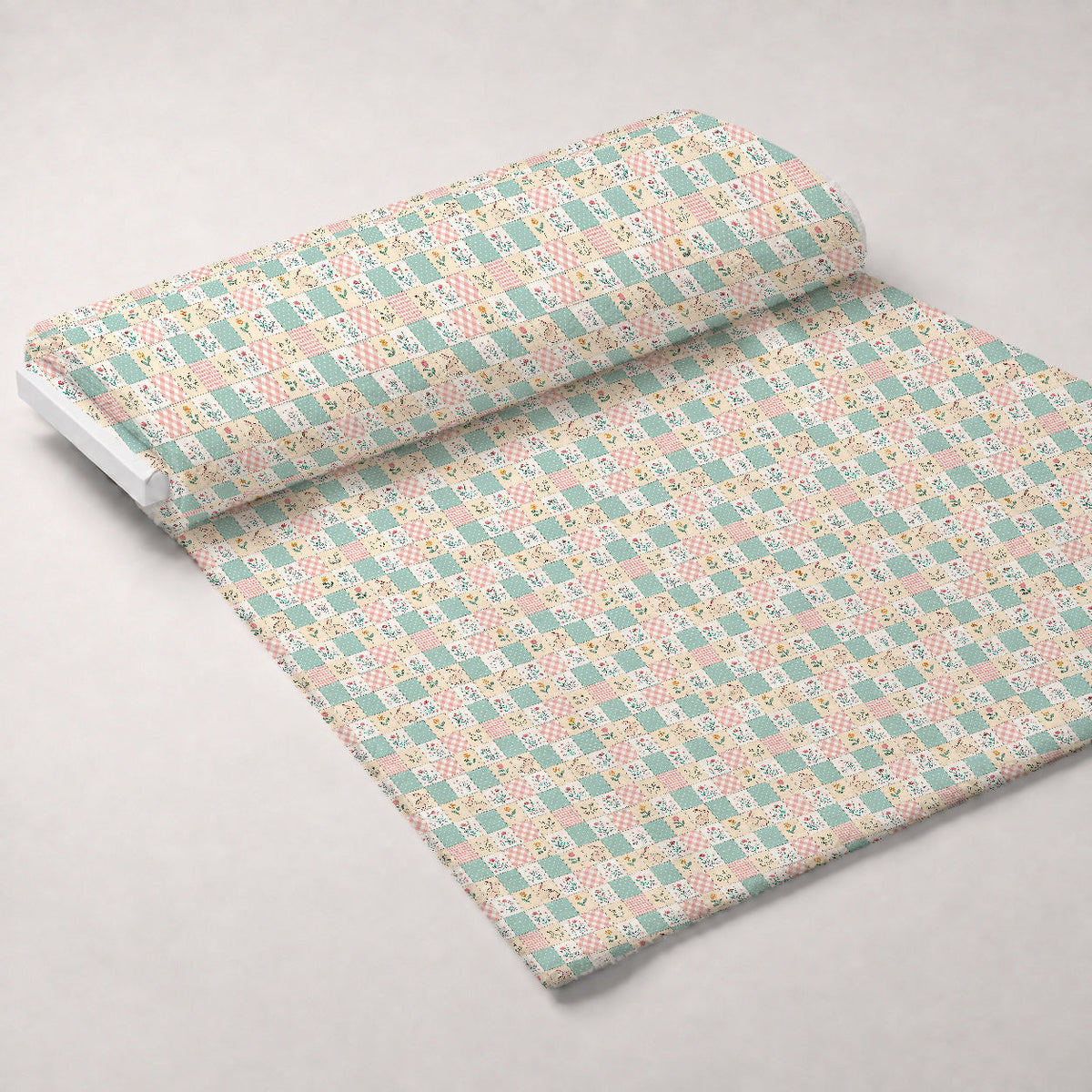 Stitched Meadow Pattern 16 Fleece Fabric — fleece fabric unrolled bolt preview (mv-fleece-v1:bolt)