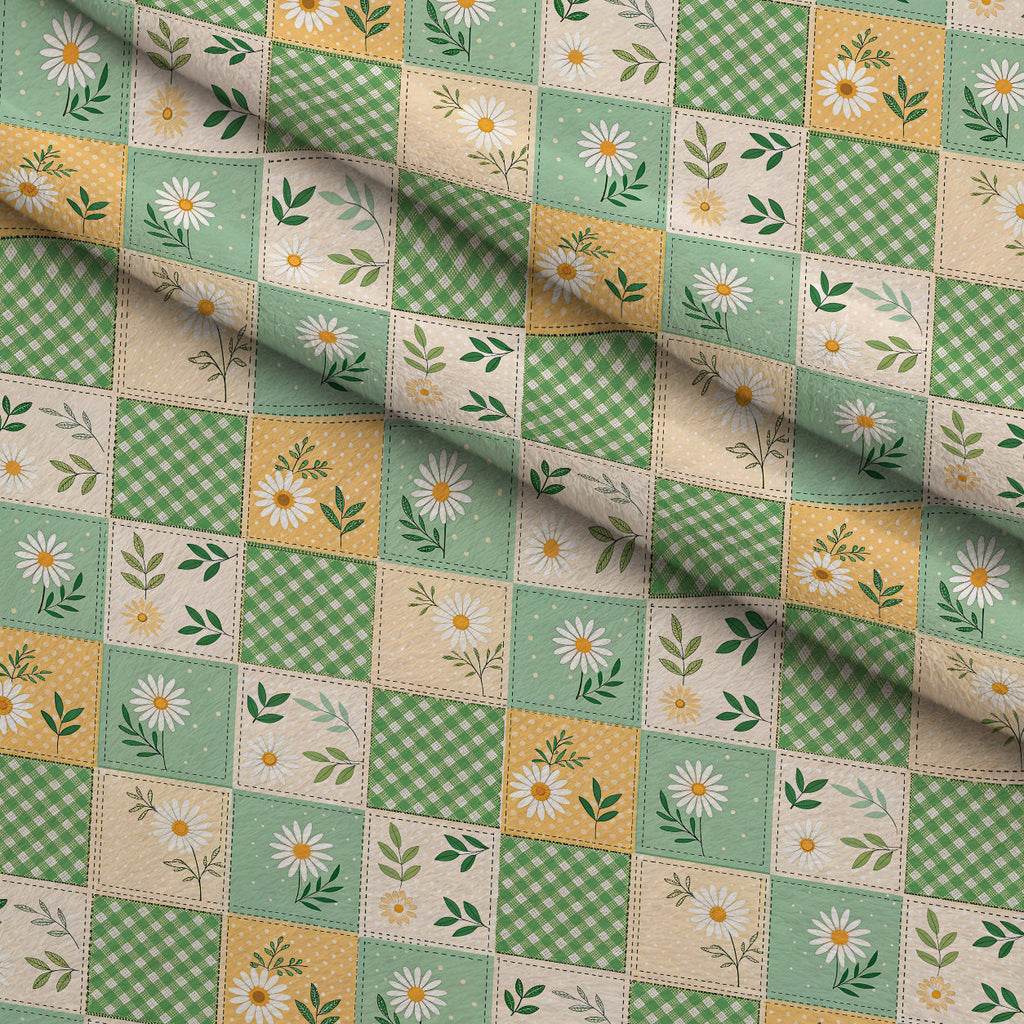 Stitched Meadow Pattern 4 Fleece Fabric — fleece fabric folded close-up preview (mv-fleece-v1:lying)