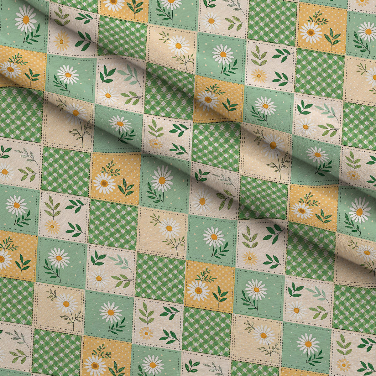 Stitched Meadow Pattern 4 Fleece Fabric — fleece fabric folded close-up preview (mv-fleece-v1:lying)