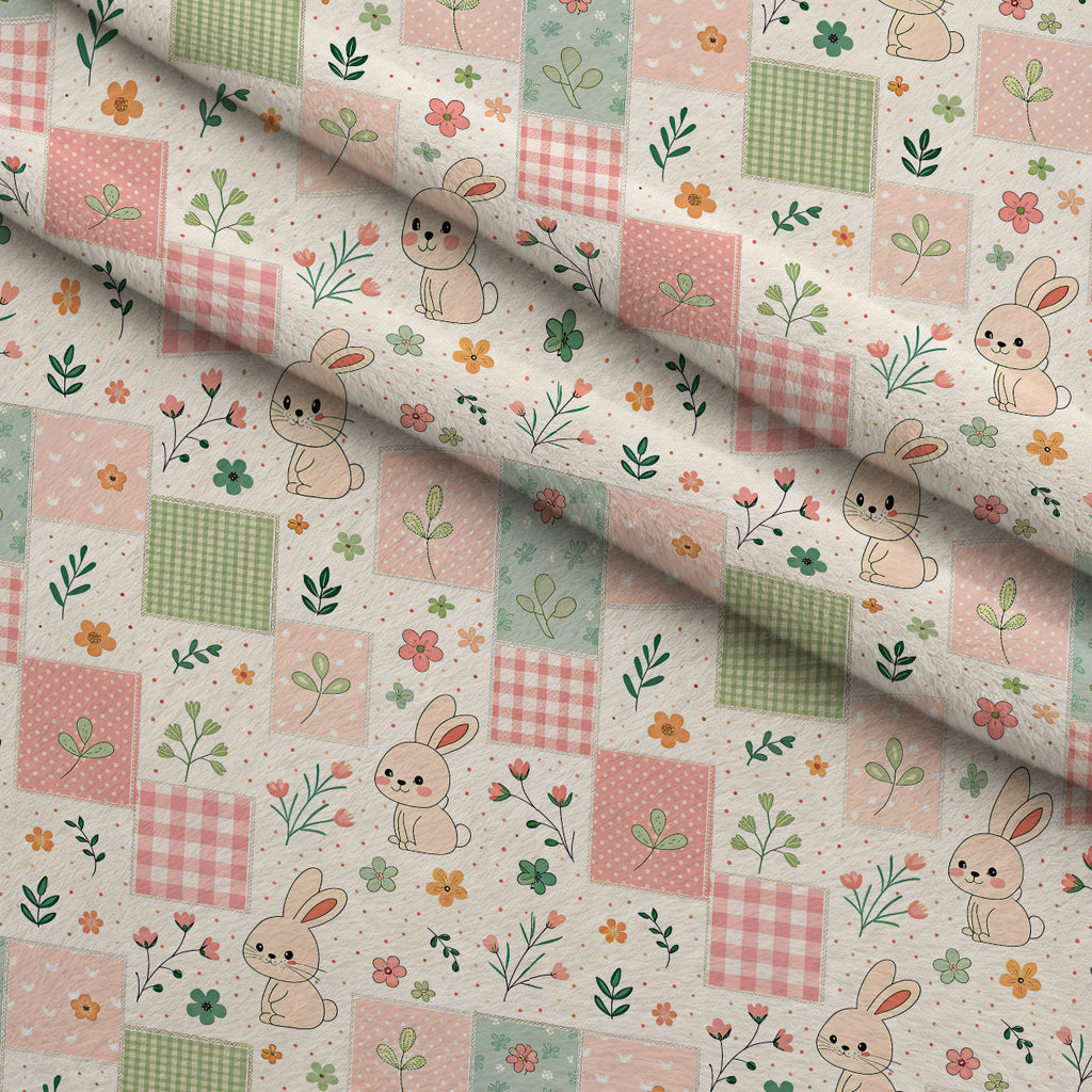 Stitched Meadow Pattern 8 Fleece Fabric — fleece fabric folded close-up preview (mv-fleece-v1:lying)