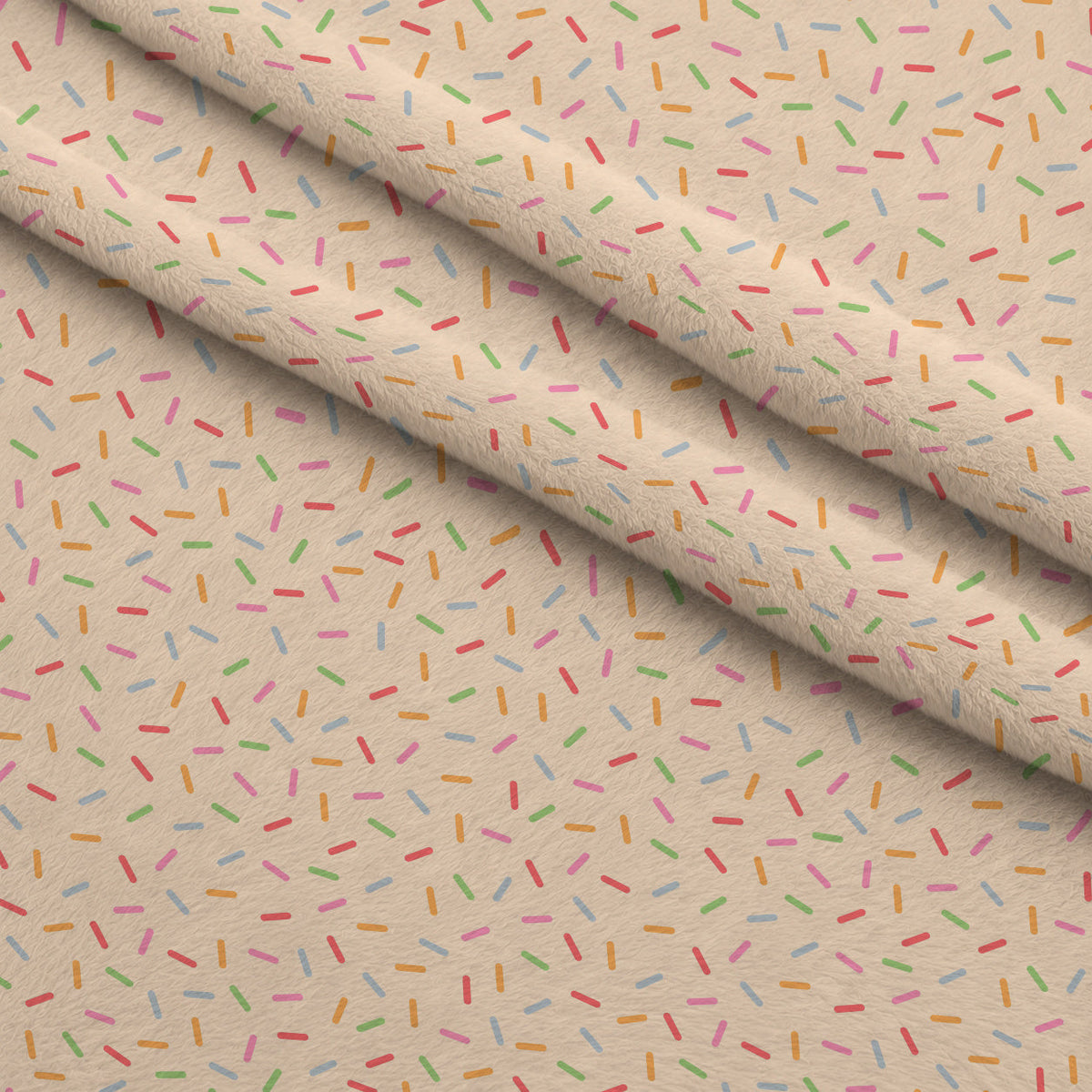 Sugar Confetti Pattern 1 Fleece Fabric — fleece fabric folded close-up preview (mv-fleece-v1:lying)
