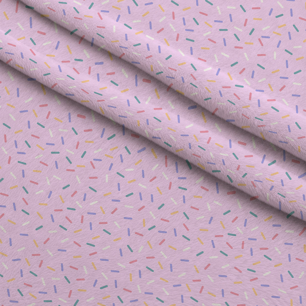 Sugar Confetti Pattern 11 Fleece Fabric — fleece fabric folded close-up preview (mv-fleece-v1:lying)
