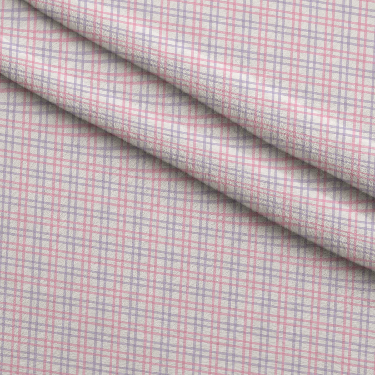 Sugarplum Checks Pattern 1 Fleece Fabric — fleece fabric folded close-up preview (mv-fleece-v1:lying)