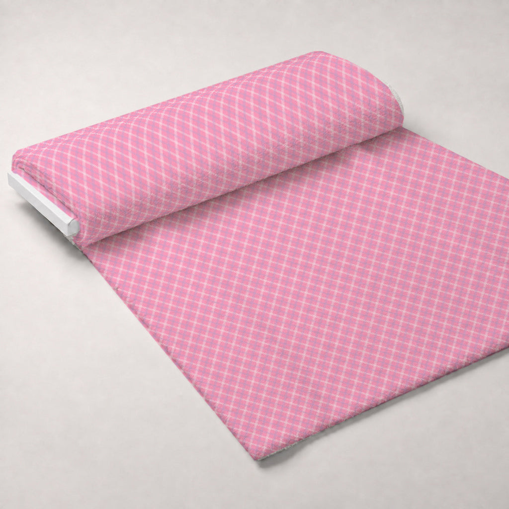 Sugarplum Checks Pattern 12 Fleece Fabric — fleece fabric unrolled bolt preview (mv-fleece-v1:bolt)